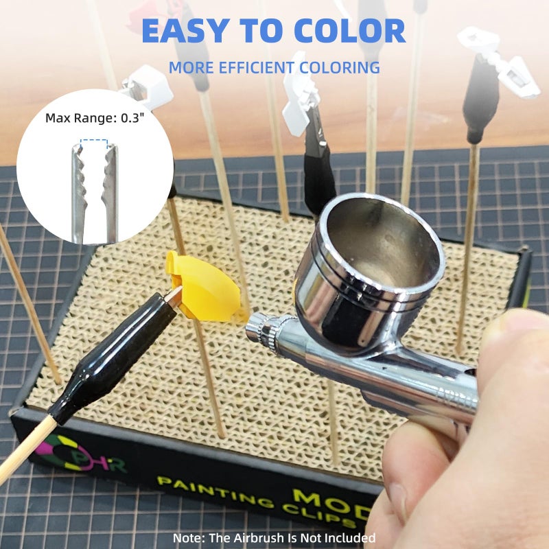 OPHIR حامل قاعدة كليب لون موديل OPHIR مع 10 كليبات تلوين لهواية الرش DIY الرسم - Image 3